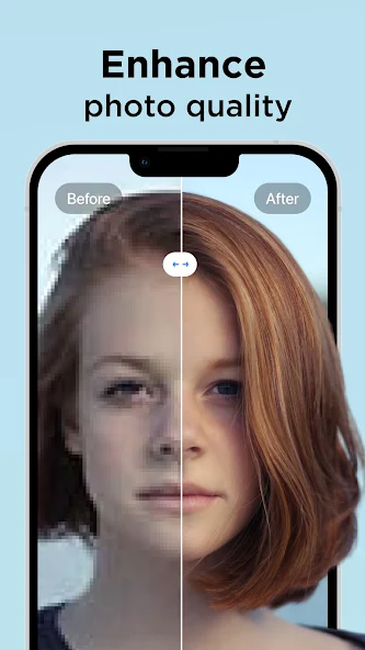 Official Pixelup Google Play screenshot showing old photo features